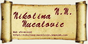 Nikolina Mučalović vizit kartica